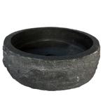 BWS Opzetwastafel Hardsteen Hamerslag Rond 40x12 cm Zwart, Ophalen of Verzenden, Nieuw, Overige typen
