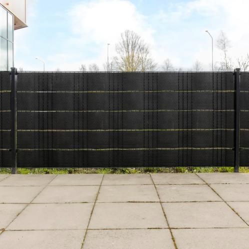 vidaXL Balkonschermen 10 st 255x19 cm poly rattan zwart, Tuin en Terras, Schuttingen, Nieuw, Kunststof, Minder dan 1 meter, Verzenden