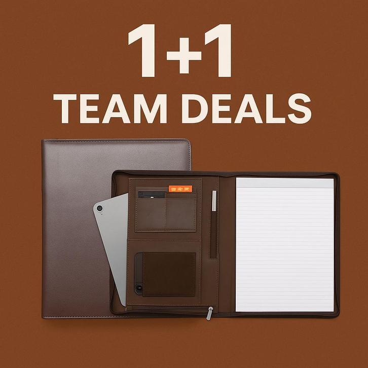 Team Deals 1 + 1 gratis Documentenmap Leer - Schrijfmap, Diversen, Schrijfwaren, Nieuw, Ophalen of Verzenden