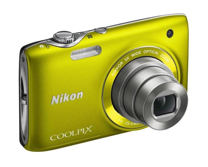 Nikon Coolpix S3100 Digitale Compact Camera - Geel, Audio, Tv en Foto, Fotocamera's Digitaal, Zo goed als nieuw, Verzenden