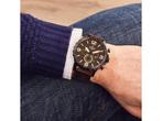 Fossil Nate JR1487 - Herenhorloge 50 mm - Lederen band -, Sieraden, Tassen en Uiterlijk, Horloges | Heren, Verzenden, Zo goed als nieuw