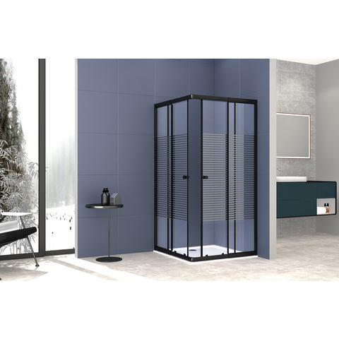 welltime Hoekdouchecabine Trento Nero Plus, Huis en Inrichting, Badkamer | Badkamermeubels, Nieuw, Verzenden