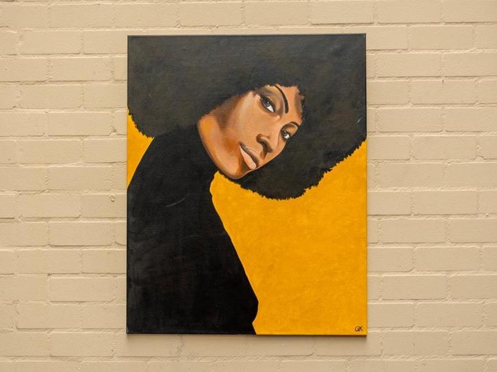 Confidence in yellow (Schilderijen, Sfeer & Stijl), Huis en Inrichting, Woonaccessoires | Schilderijen, Tekeningen en Foto's, Nieuw