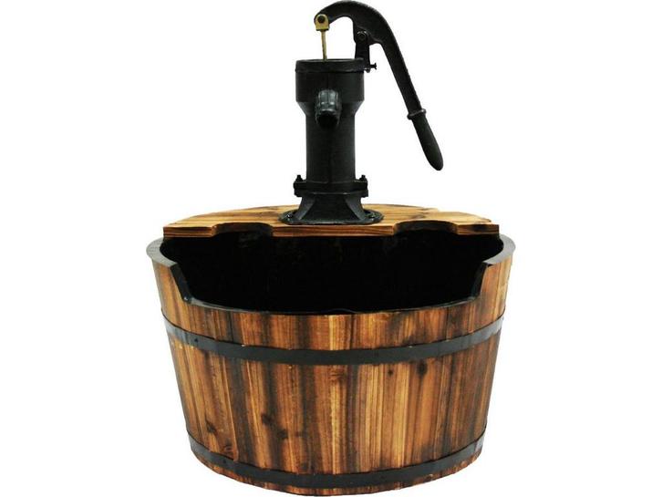 Ubbink Newcastle - Waterornament - Houten vat met, Tuin en Terras, Overige Tuin en Terras, Zo goed als nieuw, Verzenden