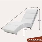 Ligbank Londen Wit met Massage en Verwarmingsfunctie, Huis en Inrichting, Complete inboedels, Verzenden