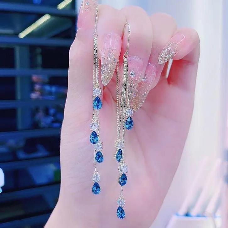 Luxe oorbellen, Sieraden, Tassen en Uiterlijk, Oorbellen, Met strass, Zilver, Nieuw, Overige materialen, Hangers, Verzenden