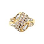 Gouden vintage ring met diamant 14 krt, Ophalen of Verzenden, Nieuw