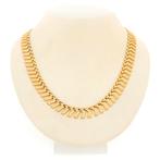 18 Krt. Gouden Cleopatra collier | 44 cm (schakelketting), Sieraden, Tassen en Uiterlijk, Kettingen, Ophalen of Verzenden, Gebruikt