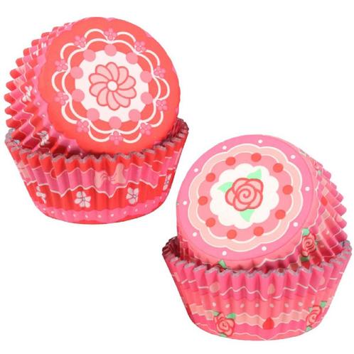 PME Cupcake Vormpjes Vintage Valentijn Ø52mm 60st., Hobby en Vrije tijd, Taarten en Cupcakes maken, Nieuw, Verzenden