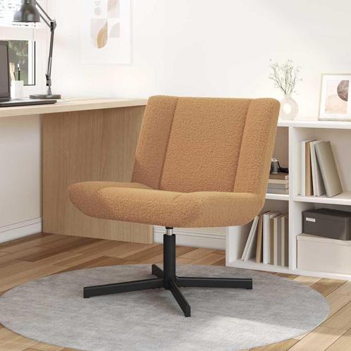 vidaXL Draaistoel Beige 63 x 75 x 76 cm Stof, Huis en Inrichting, Stoelen, Nieuw, Verzenden