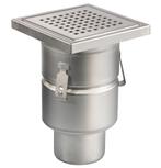 Vloerput | 200  x 200 mm | RVS 304 | verticale aansluitin..., Verzenden, Nieuw in verpakking