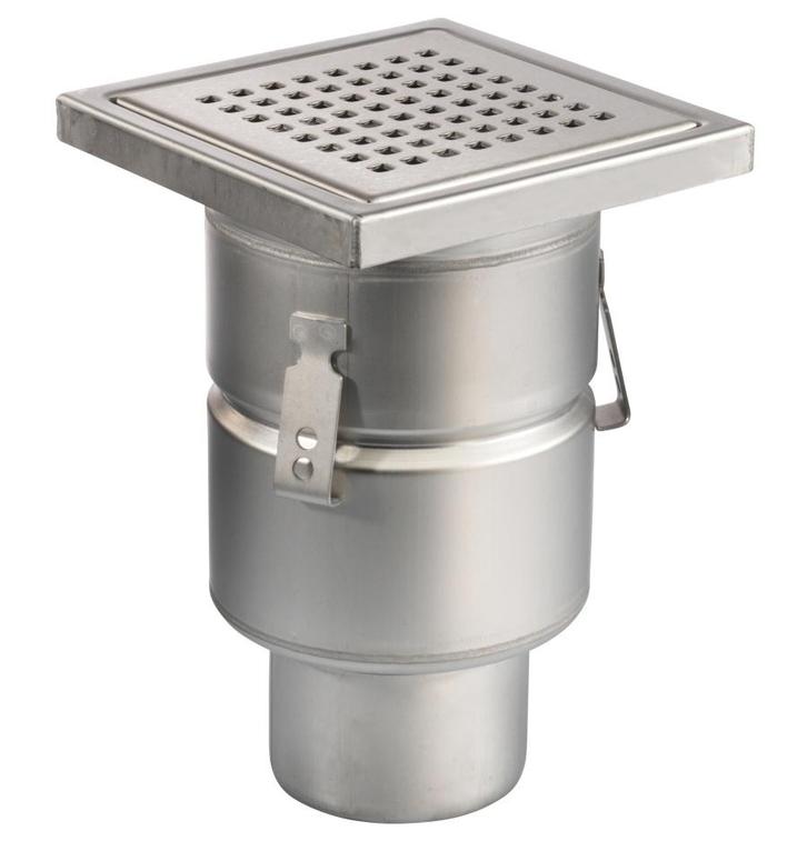 Vloerput | 200  x 200 mm | RVS 304 | verticale aansluitin..., Zakelijke goederen, Horeca | Meubilair en Inrichting, Verzenden