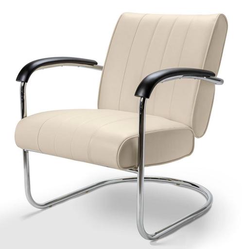 Retro Bel Air Lounge Stoel Pullman LC-01 Gebroken Wit LTD, Huis en Inrichting, Banken | Bankstellen, Ophalen