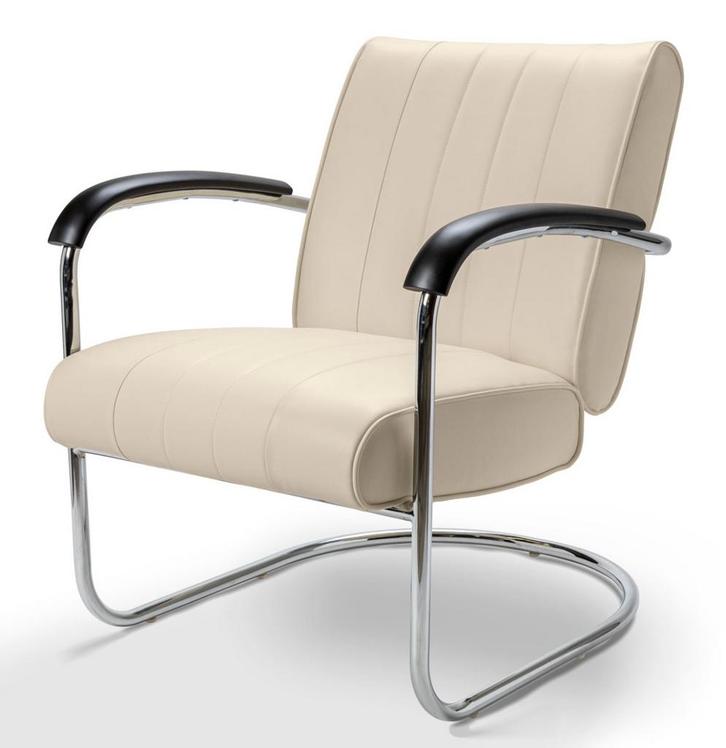 Retro Bel Air Lounge Stoel Pullman LC-01 Gebroken Wit LTD, Huis en Inrichting, Banken | Bankstellen, Ophalen