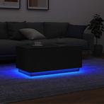 vidaXL Salontafel met LED-verlichting 90x49x40 cm zwart, Verzenden, Nieuw, Overige houtsoorten, 50 tot 100 cm