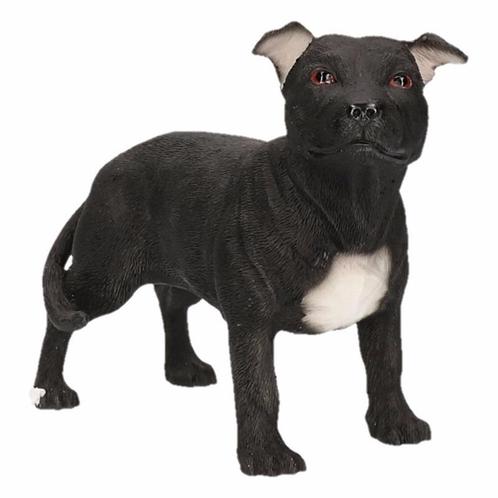 Beeldje Staff Bull Terrier zwart 15 cm - Beeldjes, Verzamelen, Beelden en Beeldjes, Verzenden