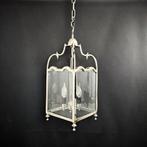 Lamp - Zware lantaarn pendelarmatuur 7,5kg. - Chroom, Glas, Antiek en Kunst