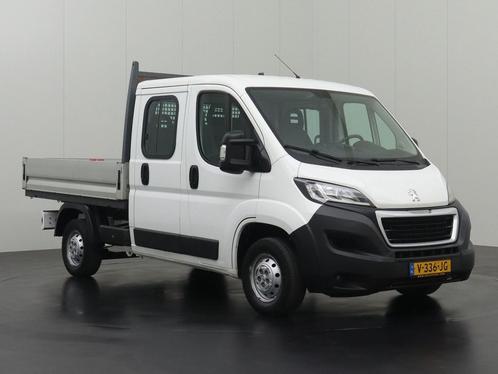 Peugeot Boxer 2.0BlueHDI Dubbele Cabine Open Laadbak, Auto's, Bestelauto's, Lease, Overige kleuren, Handgeschakeld, Wit, Peugeot
