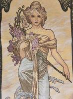 Arazzo Alfons Mucha De lente - Art Nouveau - Wandtapijt -