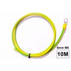 Aardingskabel 6mm² - 1-15 meter - 1x M6 oog 10 Meter, Doe-het-zelf en Verbouw, Zonnepanelen en Toebehoren, Verzenden, Nieuw