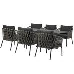 Amalfi San Francisco low dining tuinset 7 delig 240x100xH76, Ophalen of Verzenden, Nieuw