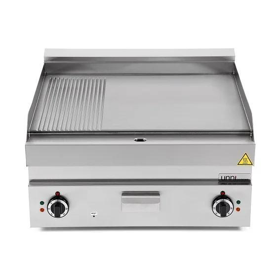 Unni-cooking Horeca Bakplaat | Glad/gegroefd | 400v | 700x65, Zakelijke goederen, Horeca | Keukenapparatuur, Nieuw in verpakking