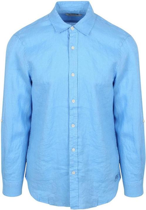 Scotch and Soda Linnen Overhemd Blauw maat M Heren, Kleding | Heren, Overhemden, Blauw, Nieuw, Verzenden