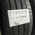 2 x Continental 255-55-18 Zomerbanden 7mm, 18 inch, Gebruikt, 255 mm, Ophalen of Verzenden