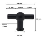 Deurknop Kansas 48 mm Zwart, Huis en Inrichting, Verzenden, Nieuw