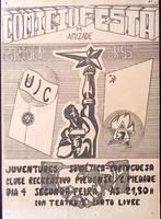 Poster die een vriendschapsfeest adverteert voor UJC, Verzamelen, Verzenden, Nieuw, Overige onderwerpen, Met lijst