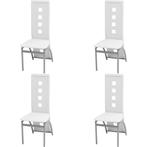 vidaXL Eetkamerstoelen 4 st kunstleer wit, Huis en Inrichting, Stoelen, Verzenden, Nieuw, Wit