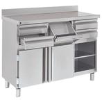 Koffiewerkbank | 600 RANGE | RVS | Draaideuren + Afkloplade, Verzenden, Nieuw in verpakking