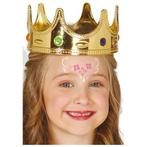 Gouden koninginnen kroon voor meisjes - Kronen, Hobby en Vrije tijd, Feestartikelen, Ophalen of Verzenden, Nieuw