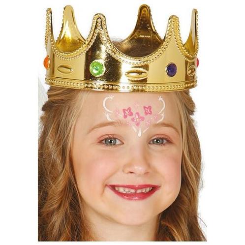 Gouden koninginnen kroon voor meisjes - Kronen, Hobby en Vrije tijd, Feestartikelen, Ophalen of Verzenden