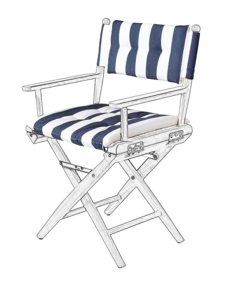 Kussens Regisseursstoel I DeLuxe, Watersport en Boten, Bootonderdelen, Nieuw, Zeilboot of Motorboot, Ophalen of Verzenden