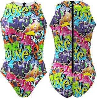 Special Made Turbo Waterpolo badpak Graffitti, Watersport en Boten, Waterpolo, Nieuw, Verzenden
