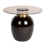 *WOONWINKEL* Ronde Salontafel Emaille Rookglas S, Verzenden, Nieuw