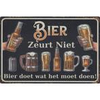 Wandbord - Bier Zeurt Niet Bier Doet Wat Het Moet Doen, Ophalen of Verzenden, Nieuw