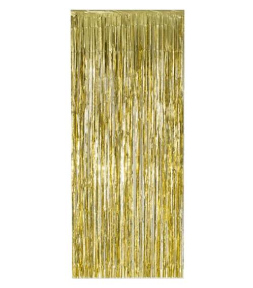 Gouden Deurgordijn Folie 2,4m, Hobby en Vrije tijd, Feestartikelen, Nieuw, Verzenden