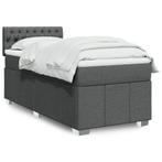 vidaXL Boxspring met matras stof donkergrijs 80x200 cm, Huis en Inrichting, Eenpersoons, Verzenden, Nieuw, 80 cm