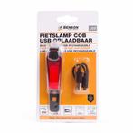 Benson Fietslamp met USB-oplader - COB LED - Rood - 80 Lu..., Ophalen of Verzenden, Nieuw