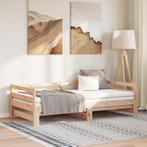 vidaXL Slaapbank uitschuifbaar massief grenenhout 2x(90x200), Huis en Inrichting, Slaapkamer | Bedden, 90 cm, Eenpersoons, Bruin