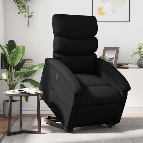 vidaXL Sta-op-stoel elektrisch kunstleer zwart, Huis en Inrichting, Fauteuils, Nieuw, Verzenden