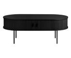 Salontafel Nola Ovaal 120x60 cm - Zwart, Ophalen of Verzenden, Nieuw