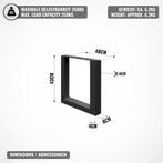 MIADOMODO® Tafelframe - zwart/grijs, staal, industrieel, voo, Huis en Inrichting, Kasten | Computermeubels, Verzenden, Nieuw