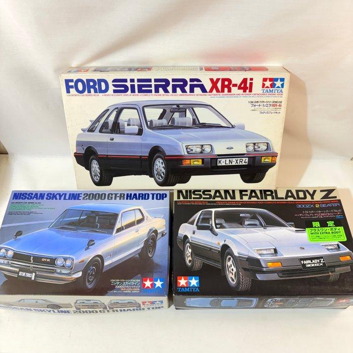 Tamiya 1:24 - Modelbouwdoos (3) - Ford Sierra XR-4i; Nissan, Hobby en Vrije tijd, Modelauto's | 1:5 tot 1:12