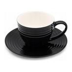 Bella Fiore Porseleinen Koffiekopjes Set – 6 Luxe Zwarte, Huis en Inrichting, Keuken | Servies, Ophalen of Verzenden, Nieuw