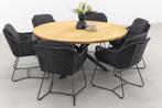 Taste Belmond antraciet/Prado 160 cm. ronde tuinset -, Tuin en Terras, Tuinsets en Loungesets, Verzenden, Nieuw, Hout, Tuinset