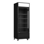 Glasdeur Koelkast 360L – Zwart FCU-370 BL, Gebruikt, Koelen en Vriezen