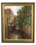 Carl Cowen Schirm (1852-1928) - Ansicht aus Stade, Antiek en Kunst, Kunst | Schilderijen | Klassiek